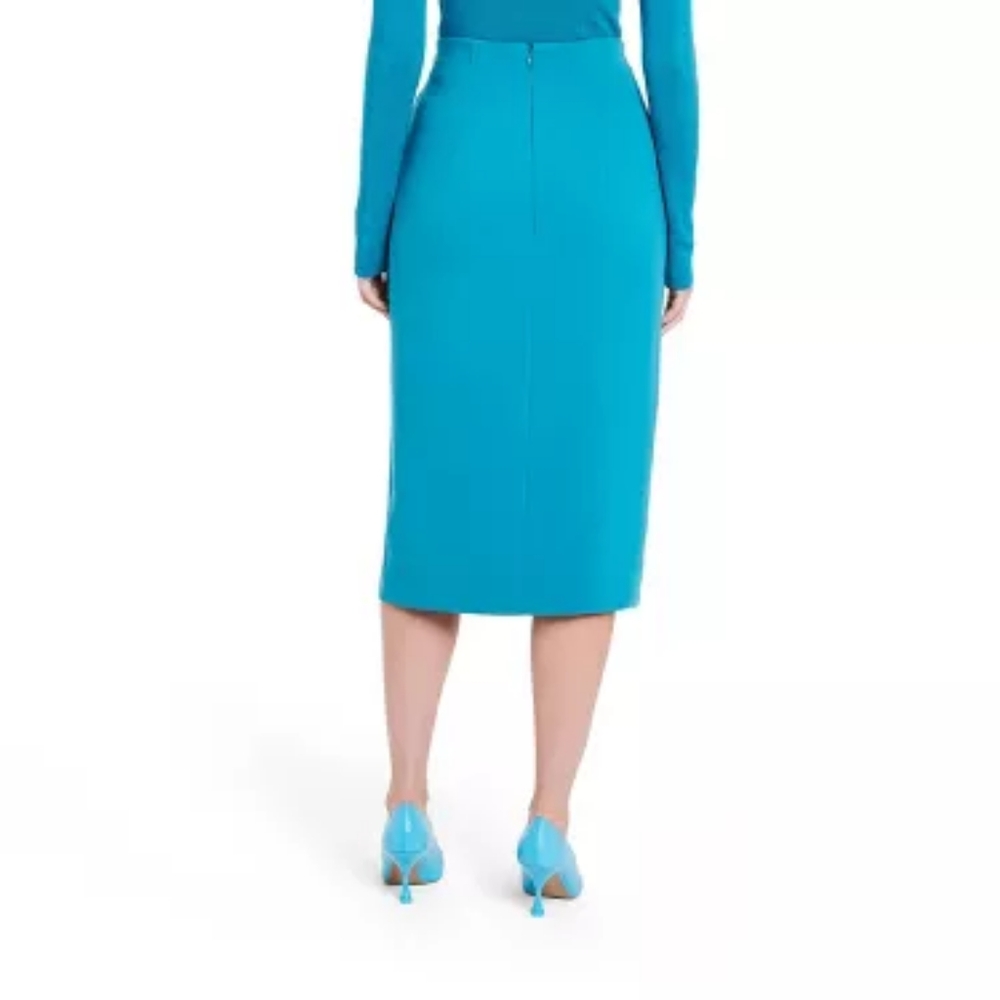 Teal High-Waist Slited Pencil Skirt - Sergio Hudson x Target SOLD OUT@TARGET.COM - Picture 3 of 3